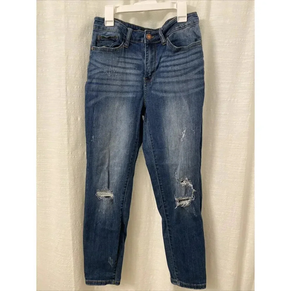 Judy Blue relaxed fit jeans 30 Distressed Casual School Pants Denim winter women